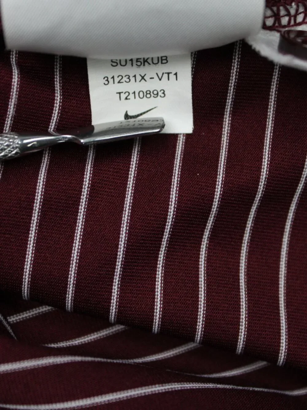Nike Virginia Tech Hokies Polo Shirt Mens Large Red Dri-Fit Poly Short Sleeve